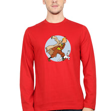 Load image into Gallery viewer, Tintin Full Sleeves T-Shirt for Men-Red-Ektarfa.online
