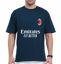 Load image into Gallery viewer, A.C. Milan 2021-22 Oversized T-Shirt for Men-Petrol Blue-Ektarfa.online
