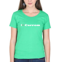 Load image into Gallery viewer, Love Carrom T-Shirt for Women-flag green-Ektarfa.online

