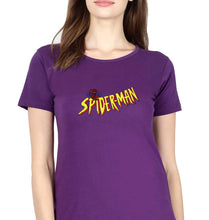 Load image into Gallery viewer, Spiderman Superhero T-Shirt for Women-Purple-Ektarfa.online
