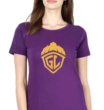 Load image into Gallery viewer, Battlegrounds Mobile India (BGMI) T-Shirt for Women-Purple-Ektarfa.online
