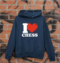Load image into Gallery viewer, I Love Chess Unisex Hoodie for Men/Women-Navy Blue-Ektarfa.online
