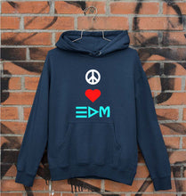 Load image into Gallery viewer, Peace Love EDM Unisex Hoodie for Men/Women-Navy Blue-Ektarfa.online
