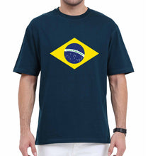 Load image into Gallery viewer, Brazil Oversized T-Shirt for Men-Petrol Blue-Ektarfa.online
