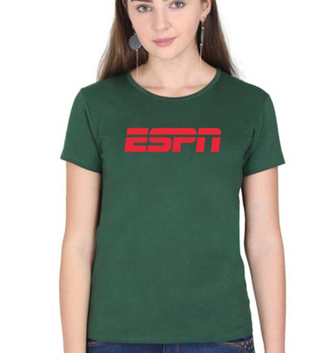 ESPN T-Shirt for Women-Dark Green-Ektarfa.online