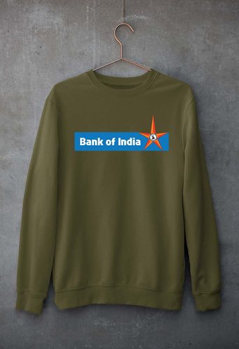 Bank of India Unisex Sweatshirt for Men/Women-Olive Green-Ektarfa.online