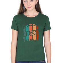Load image into Gallery viewer, Rugby T-Shirt for Women-Dark Green-Ektarfa.online
