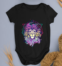 Load image into Gallery viewer, Psychedelic Lion Kids Romper For Baby Boy/Girl-Black-Ektarfa.online
