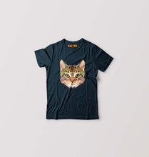 Load image into Gallery viewer, TRIANGLE_CAT Kids T-Shirt for Boy/Girl-Petrol Blue-Ektarfa.online
