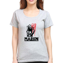 Load image into Gallery viewer, Marilyn Manson T-Shirt for Women-Grey Melange-Ektarfa.online
