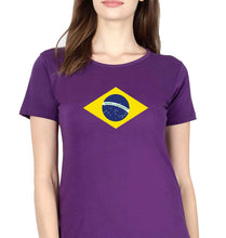 Load image into Gallery viewer, Brazil T-Shirt for Women-Purple-Ektarfa.online
