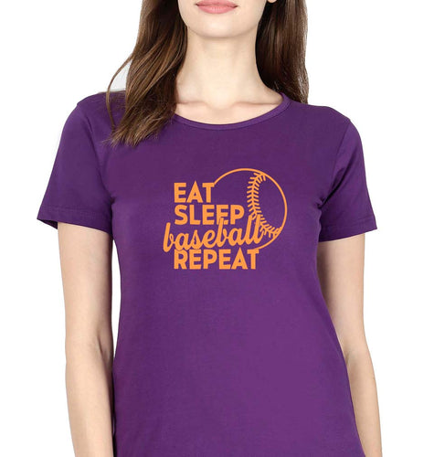 Baseball T-Shirt for Women-Purple-Ektarfa.online