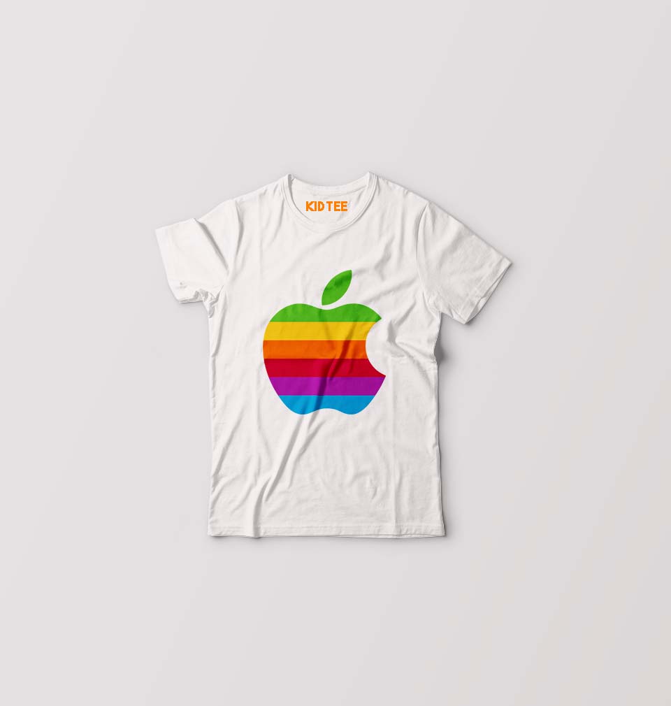 Apple Kids T-Shirt for Boy/Girl-White-Ektarfa.online
