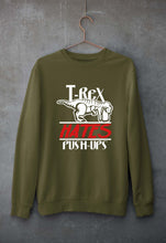 Load image into Gallery viewer, T-Rex Gym Funny Unisex Sweatshirt for Men/Women-Olive Green-Ektarfa.online
