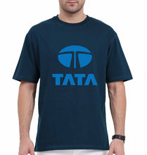 Load image into Gallery viewer, Tata Oversized T-Shirt for Men-Petrol Blue-Ektarfa.online
