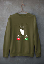 Load image into Gallery viewer, Goa Calling Unisex Sweatshirt for Men/Women-Olive Green-Ektarfa.online

