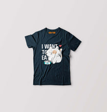 Load image into Gallery viewer, Cat Kids T-Shirt for Boy/Girl-Petrol Blue-Ektarfa.online
