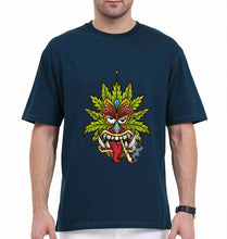 Load image into Gallery viewer, Tiki Joint Oversized T-Shirt for Men-Petrol Blue-Ektarfa.online
