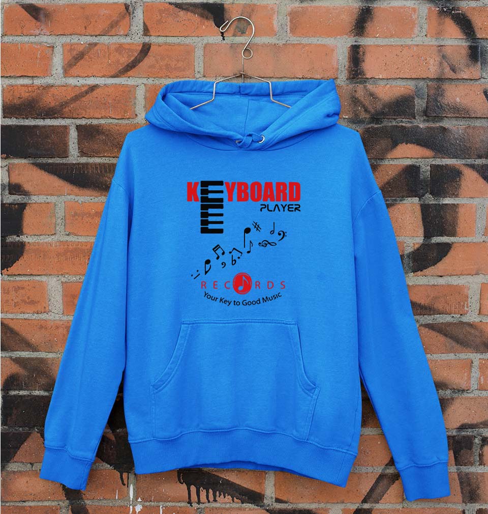 Piano Keyboard Unisex Hoodie for Men/Women-Royal Blue-Ektarfa.online