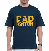 Load image into Gallery viewer, Badminton Oversized T-Shirt for Men-Petrol Blue-Ektarfa.online
