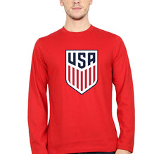 Load image into Gallery viewer, USA Football Full Sleeves T-Shirt for Men-Red-Ektarfa.online

