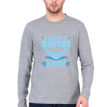 Load image into Gallery viewer, Swim Full Sleeves T-Shirt for Men-Grey Melange-Ektarfa.online
