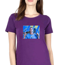 Load image into Gallery viewer, Erling Haaland T-Shirt for Women-Purple-Ektarfa.online
