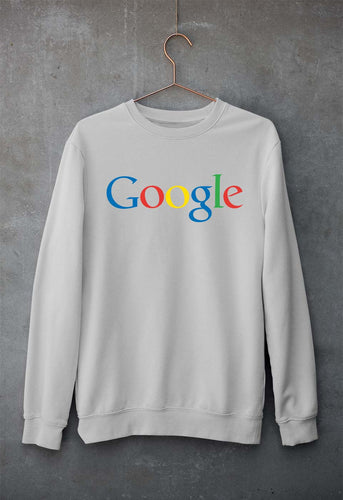 Google Unisex Sweatshirt for Men/Women-Grey Melange-Ektarfa.online