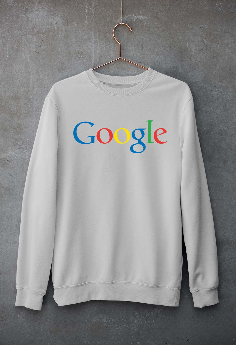 Google Unisex Sweatshirt for Men/Women-Grey Melange-Ektarfa.online