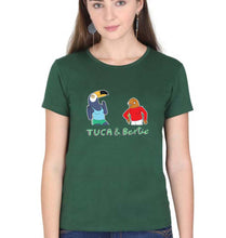Load image into Gallery viewer, Tuca &amp; Bertie T-Shirt for Women-Dark Green-Ektarfa.online
