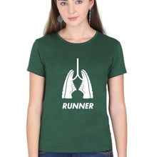 Load image into Gallery viewer, Runner Running T-Shirt for Women-Dark Green-Ektarfa.online
