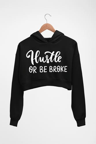 Hustle Crop HOODIE FOR WOMEN-Black-Ektarfa.online