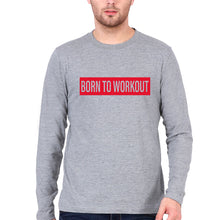 Load image into Gallery viewer, Gym Workout Full Sleeves T-Shirt for Men-GREY-Ektarfa.online
