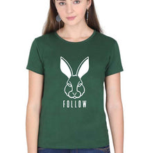 Load image into Gallery viewer, Rabbit Bunny T-Shirt for Women-Dark Green-Ektarfa.online

