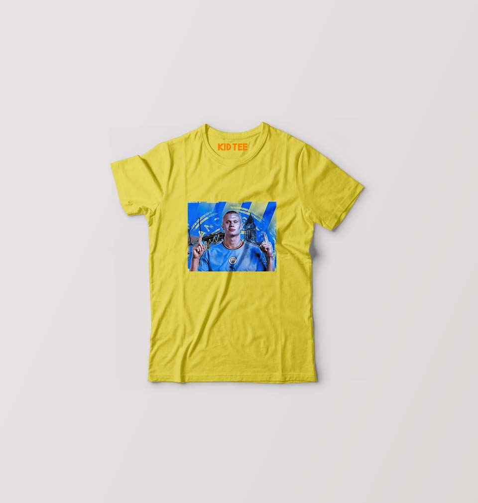 Erling Haaland T-Shirt for Boy/Girl-Yellow-Ektarfa.online