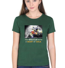 Load image into Gallery viewer, Yogeshwar Dutt T-Shirt for Women-Dark Green-Ektarfa.online
