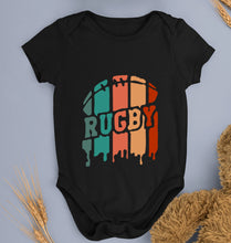 Load image into Gallery viewer, Rugby Kids Romper For Baby Boy/Girl-0-5 Months(18 Inches)-Black-Ektarfa.online
