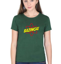 Load image into Gallery viewer, Sheldon Cooper Bazinga T-Shirt for Women-Dark Green-Ektarfa.online

