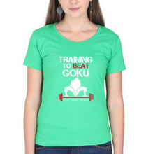 Load image into Gallery viewer, Goku Gym T-Shirt for Women-flag green-Ektarfa.online
