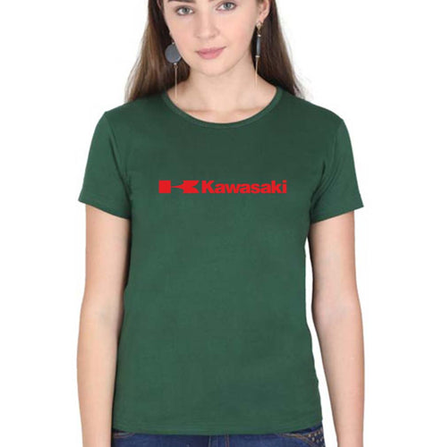 Kawasaki T-Shirt for Women-Dark Green-Ektarfa.online