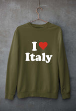 Load image into Gallery viewer, I Love Italy Unisex Sweatshirt for Men/Women-Olive Green-Ektarfa.online
