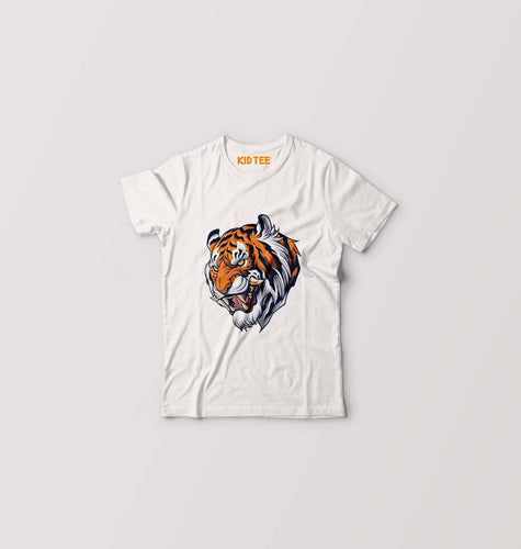 Tiger Kids T-Shirt for Boy/Girl-White-Ektarfa.online