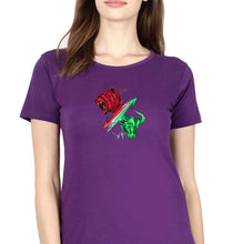 Load image into Gallery viewer, Share Market(Stock Market) T-Shirt for Women-Purple-Ektarfa.online
