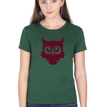 Load image into Gallery viewer, Cute Baby Owl T-Shirt for Women-Dark Green-Ektarfa.online
