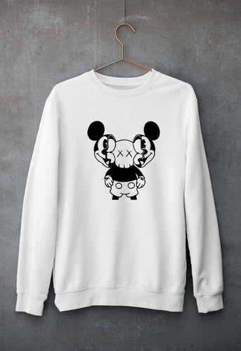 Kaws Mickey Unisex Sweatshirt for Men/Women-White-Ektarfa.online