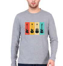Load image into Gallery viewer, Guitar Full Sleeves T-Shirt for Men-Grey Melange-Ektarfa.online
