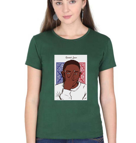 Kendrick Lamar T-Shirt for Women-Dark Green-Ektarfa.online