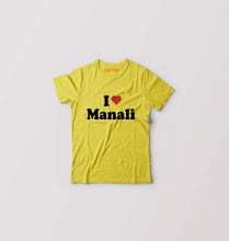 Load image into Gallery viewer, I Love Manali Kids T-Shirt for Boy/Girl-Yellow-Ektarfa.online
