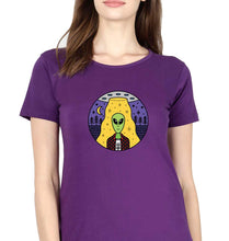 Load image into Gallery viewer, Alien T-Shirt for Women-Purple-Ektarfa.online
