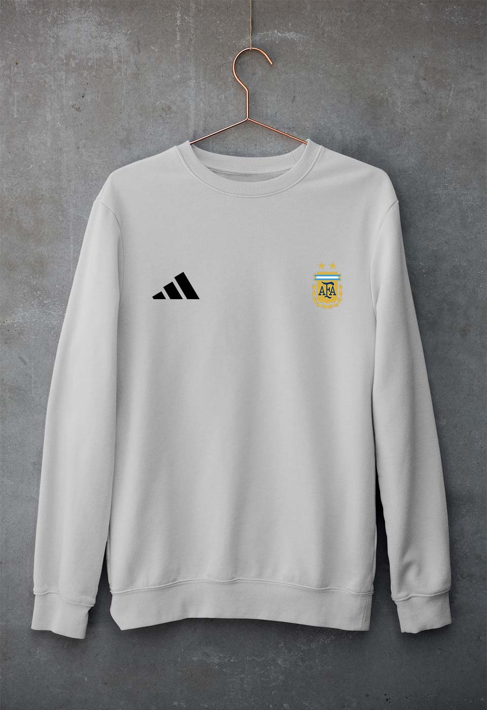 Argentina Football Unisex Sweatshirt for Men/Women-Grey Melange-Ektarfa.online